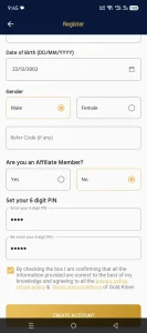 Gold Kinen Refer Code