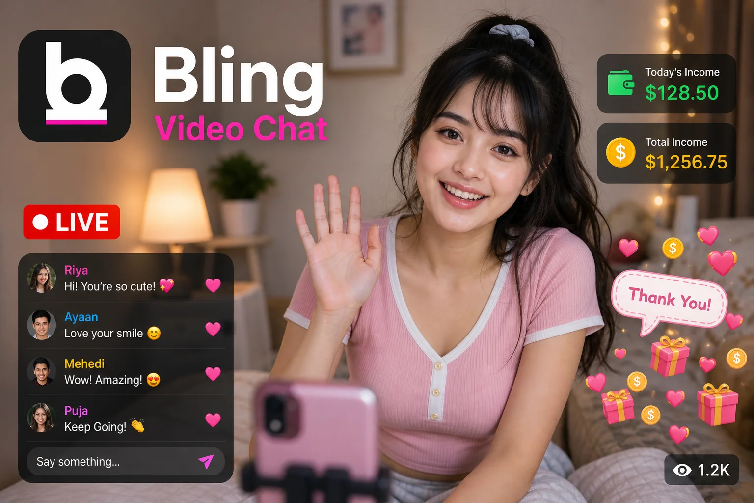 Bling Video Chat Review Features, Earning & Free Alternatives